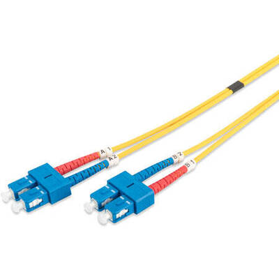 Cablu Assmann DIGITUS Fiber Optic Patch Cord SC to SC OS2 Singlemode 09/125 m Duplex 3m