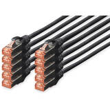 Cablu Assmann CAT 6 S-FTP patch cable Cu LSZH AWG 27/7 1 m 10 buc Negru