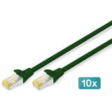 Cablu Assmann CAT 6 S-FTP patch cable Cu LSZH AWG 27/7 length 3 m 10 buc Verde