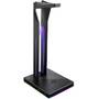 Accesoriu gaming Stand casti ASUS ROG Throne Qi iluminare RGB negru