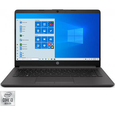 Laptop HP 14'' 240 G8, HD, Procesor Intel Core i3-1005G1 (4M Cache, up to 3.40 GHz), 8GB DDR4, 256GB SSD, GMA UHD, Win 10 Pro, Dark Ash Silver