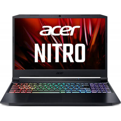 Laptop Acer Gaming 15.6'' Nitro 5 AN515-45, FHD IPS 144Hz, Procesor AMD Ryzen 5 5600H (16M Cache, up to 4.2 GHz), 16GB DDR4, 512GB SSD, GeForce RTX 3060 6GB, No OS, Black