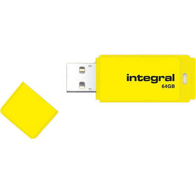 Memorie USB Integral Neon 64GB USB 2.0 Yellow