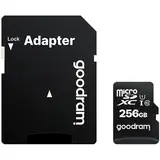 Card de Memorie GOODRAM M1AA, Micro SDXC, 256GB, Clasa 10, UHS-I U1 + Adaptor