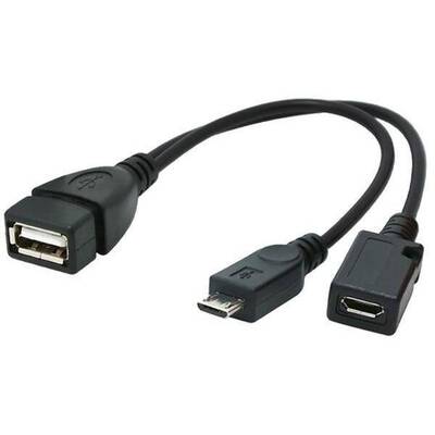 Adaptor Gembird A-OTG-AFBM-04 cable USB OTG AF to micro BM + micro BF 0.15 m