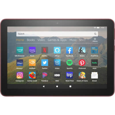 Tableta Amazon Fire HD 8 inch (2020), Multi-touch, Quad Core 2.0GHz, 2GB RAM, 32GB flash, Wi-Fi, Bluetooth, Fire OS 7, Plum