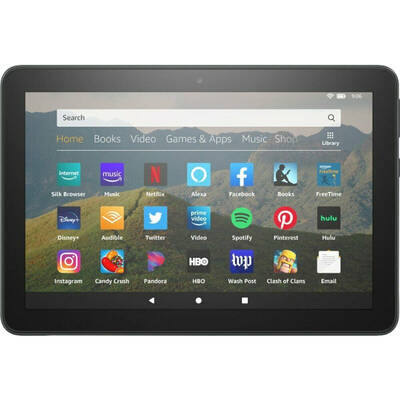 Tableta Amazon Fire HD 8 inch (2020), Multi-touch, Quad Core 2.0GHz, 2GB RAM, 32GB flash, Wi-Fi, Bluetooth, Fire OS 7, Black