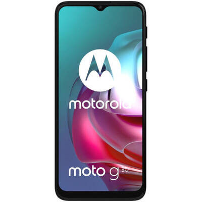 Smartphone MOTOROLA Moto G30, Octa Core, 128GB, 4GB RAM, Dual SIM, 4G, 5-Camere, Dark Pearl