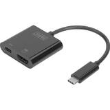 Adaptor Assmann DIGITUS USB Type C to HDMI Adapter 4K/60Hz + USB C PD black