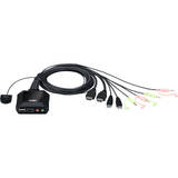 Accesoriu Retea ATEN 2-Port USB 4K HDMI Cable KVM Switch with Remote Port Selector