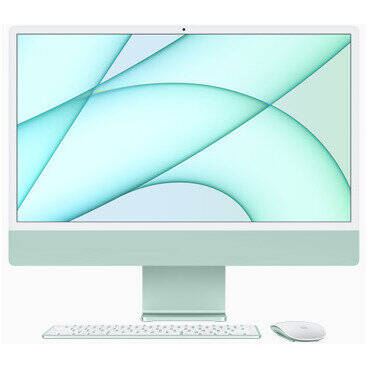 Sistem All in One Apple iMac 24 inch 4.5K Retina, Procesor M1, 8GB RAM, 256GB SSD, 7 core GPU, Mac OS Big Sur, INT keyboard, Green