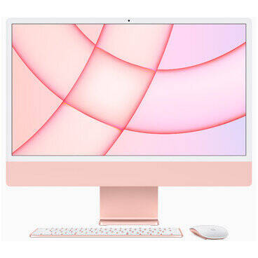 Sistem All in One Apple iMac 24 inch 4.5K Retina, Procesor M1, 8GB RAM, 256GB SSD, 8 core GPU, Mac OS Big Sur, INT keyboard, Pink