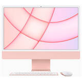 Sistem All in One Apple iMac 24 inch 4.5K Retina, Procesor M1, 8GB RAM, 512GB SSD, 8 core GPU, Mac OS Big Sur, INT keyboard, Pink