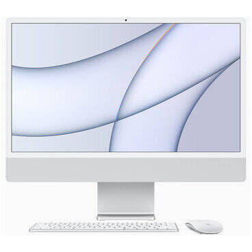 Sistem All in One Apple iMac 24 inch 4.5K Retina, Procesor M1, 8GB RAM, 512GB SSD, 8 core GPU, Mac OS Big Sur, INT keyboard, Silver