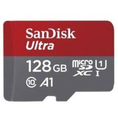 Card de Memorie SanDisk Ultra 128GB microSDXC 120MB/s A1 Class 10 UHS-I + SD Adapter