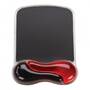 Mouse pad Kensington ergonomic Crystal Wave - gel, rosu-negru