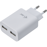 iTec USB Power Charger 2-Port 2.4A White 2x USB Port DC 5V max. 2.4A