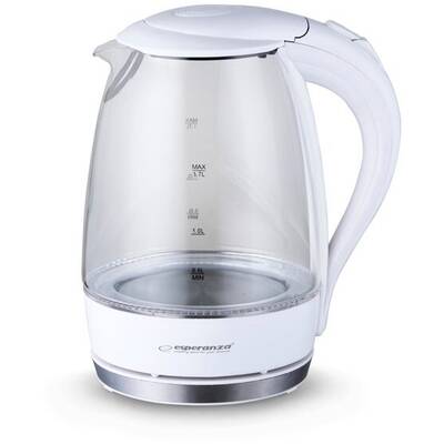 Esperanza EKK011W Electric kettle 1.7 L White, Multicolor 2200 W