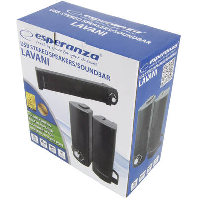 Boxe Esperanza EP144 USB 2.0 speaker system 4W channels Black