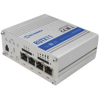 Router Wireless TELTONIKA RUTX11 Industrial 4G LTE router Cat 6 Dual Sim 1x Gigabit WAN 3x Gigabit LAN WiFi 802.11 AC