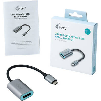 Adaptor iTec USB-C to Display Port Metal Adaptor 60Hz 1x Display Port 4K Ultra HD
