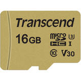 Card de Memorie Transcend microSDHC USD500S 16GB CL10 UHS-I U3 Up to 95MB/S +adapter
