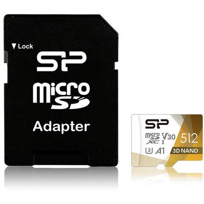 Card de Memorie SILICON-POWER Superior Pro Micro SDXC 512GB UHS-I U3 V30 +adapter