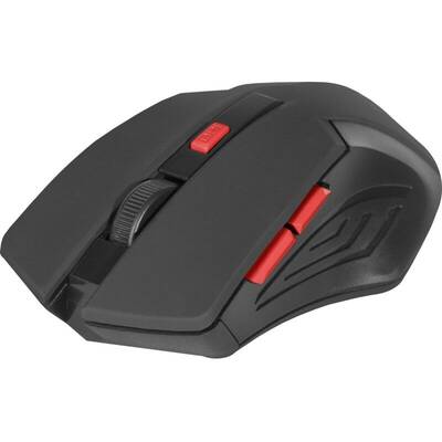 Mouse Defender ACCURA MM-275 RF BLACK & RED OPTICAL 1600DPI 6P