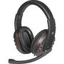 Casti Over-Head Defender HEADPHONES WITH MICROPHONE WARHEAD G-160 BLACK & RED