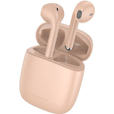 Casti Bluetooth Wireless headphones Baseus Encok W04 TWS, Bluetooth 5.0 (pink)