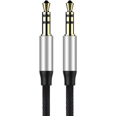 Audio Cable Mini Jack 3,5mm AUX Baseus Yiven 1m (black & silver)