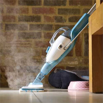 Black & Decker 9IN1 Steam-mop Upright steam cleaner 0.5 L Turquoise,White 1300 W