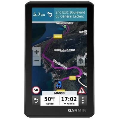 Navigatie GPS Garmin pentru motociclete zumo XT,ecran diagonala de 5,5 inci (13,9 cm), Multitactil, din sticla, TFT HD color cu luminozitate ridicata, cu lumina de fundal alba