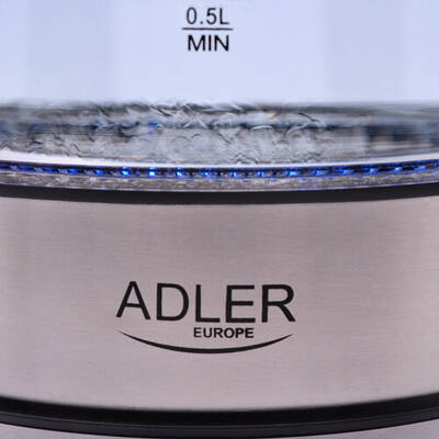 Adler Fierbator din Sticla, Capacitate 1.8L, Putere 2000W, Filtru Anticalcar