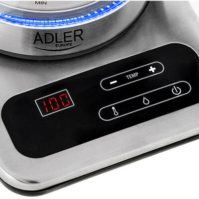 Adler Fierbator AD 1293 electric kettle 1.7 L Black,Transparent 2200 W