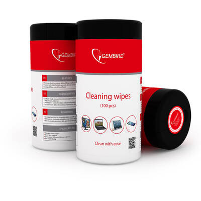 Solutie de curatare Wipes for cleaning TFT/LCD/ screens Gembird (100PCS)