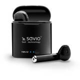 Casti Bluetooth SAVIO TWS-02 Wireless Bluetooth Earphones, Black