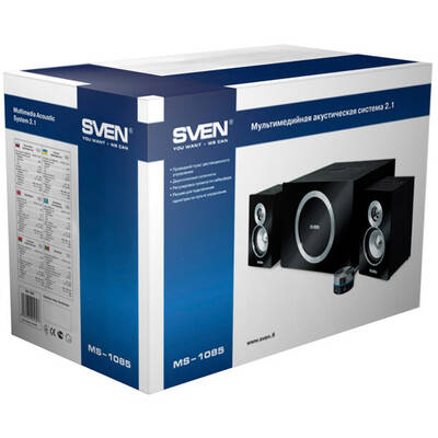 Boxe SVEN MS-1085 speaker set 2.1 channels 46 W Black,Silver
