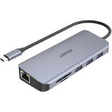 Hub USB Unitek D1026B interface 3.2 Gen 1 (3.1 Gen 1) Type-C 5000 Mbit/s Grey