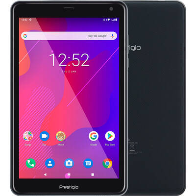 Tableta Prestigio Q Pro, 8 inch Multi-Touch, Quad Core 1.4GHz, 2GB RAM 16GB flash, Wi-Fi, Bluetooth, 4G, Android 9, Space Grey