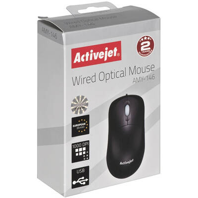 Mouse ACTIVEJET AMY-146 wired optical computer USB mouse