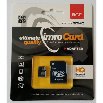 Card de Memorie IMRO 4/8G ADP memory card 8 GB MicroSDHC Class 4