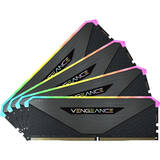 Memorie RAM Corsair Vengeance RGB RT Gunmetal 128GB DDR4 3600MHz CL18 Quad Channel Kit