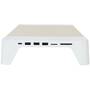 POUT Fast Charging USB HUB wooden monitor stand EYES 7 white