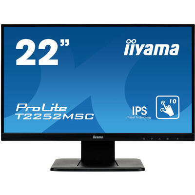 Monitor IIyama ProLite T2252MSC-B1 Touchscreen 21.5 inch 7 ms Negru 60 Hz