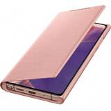 Galaxy Note 20 (N980) - Husa tip Flip LED View Cover, Maro Copper