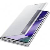 Galaxy Note 20 Ultra (N985) - Husa Flip tip Clear View Cover, Alb argintiu
