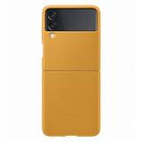 Samsung Galaxy Z Flip 3 (F711) - Capac protectie spate "Leather Cover" - Mustard