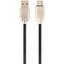 Gembird Premium rubber Type-C USB charging and data cable 1m black