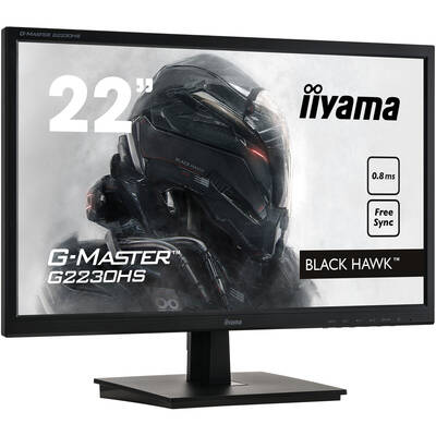 Monitor IIyama LED Gaming G-MASTER Black Hawk G2230HS-B1 21.5 inch FHD TN 0.8ms 75Hz Black